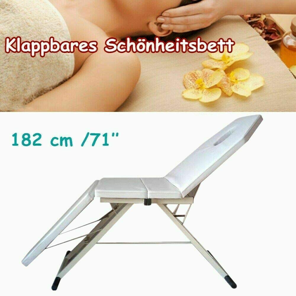 Mesa de masaje plegable portátil, mesa de masaje, cama de belleza, tatuaje profesional de belleza, spa, reiki, portátil, plegada, 3 secciones, hecha de espuma de célula fina