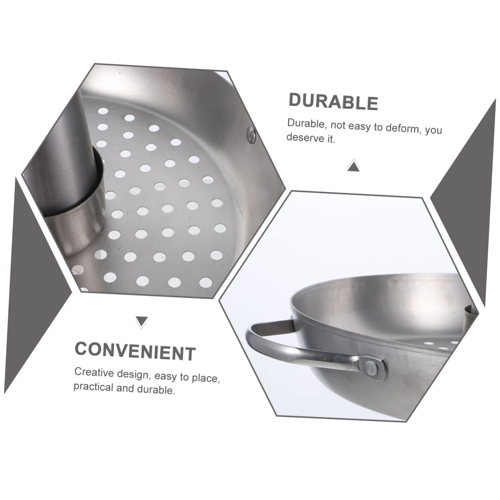 ifundom Soporte para Asar Pollos de Acero Inoxidable Multipropósito Bandeja Desmontable Adecuado para Barbacoas y Picnics al Aire Libre