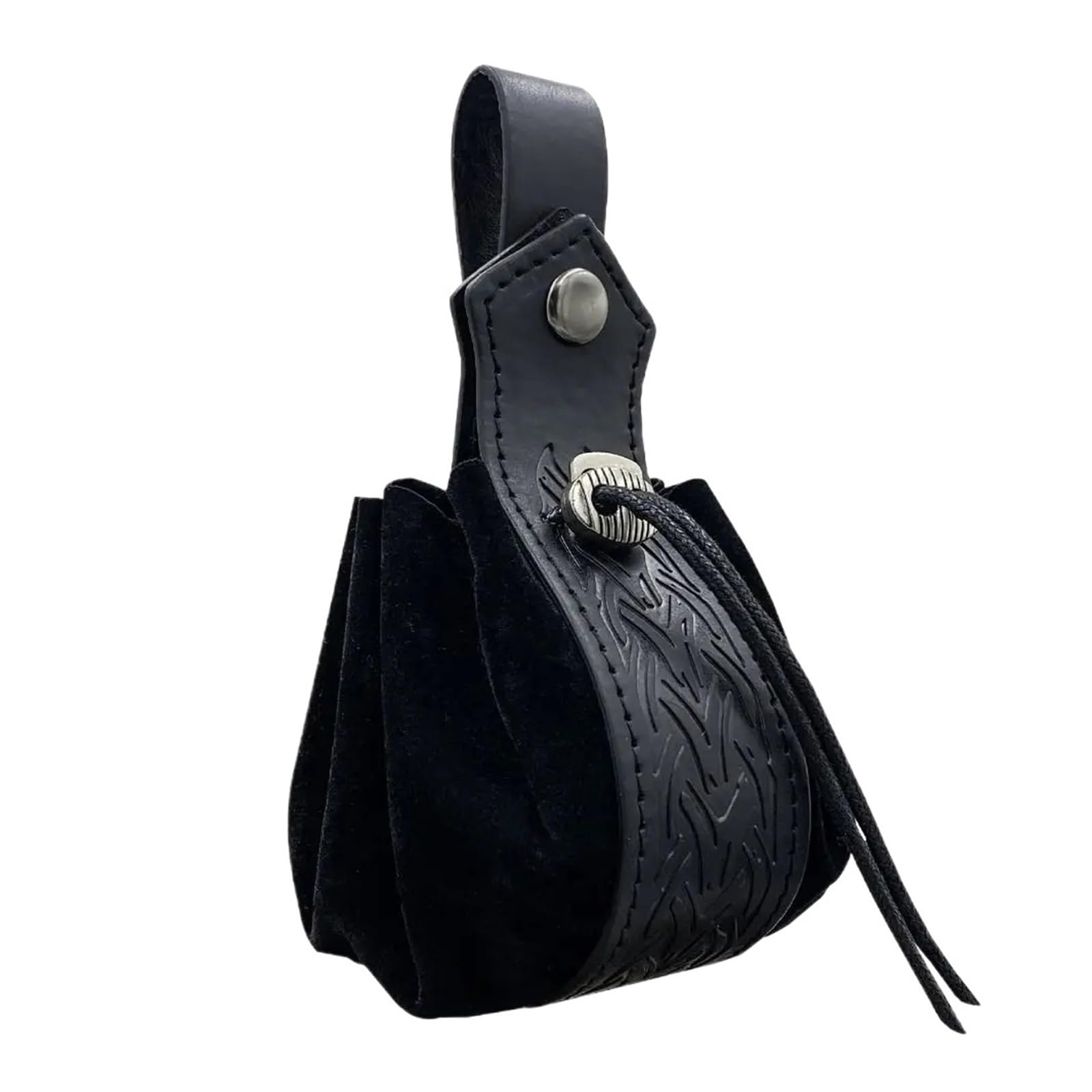 AYWTIUN Leather Drawstring Pouch Faux Leather Medieval Belt Bag Drawstring Portable Coin Purse Adjustable Pouch Cosplay