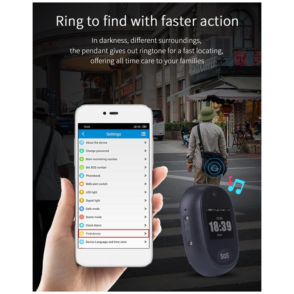 2X Colgante de Seguimiento GPS 4G V45 para NiñOs Mayores Mini GPS Rastreador Personal Alarma Reloj Parlante una Prueba de Agua (Rojo)