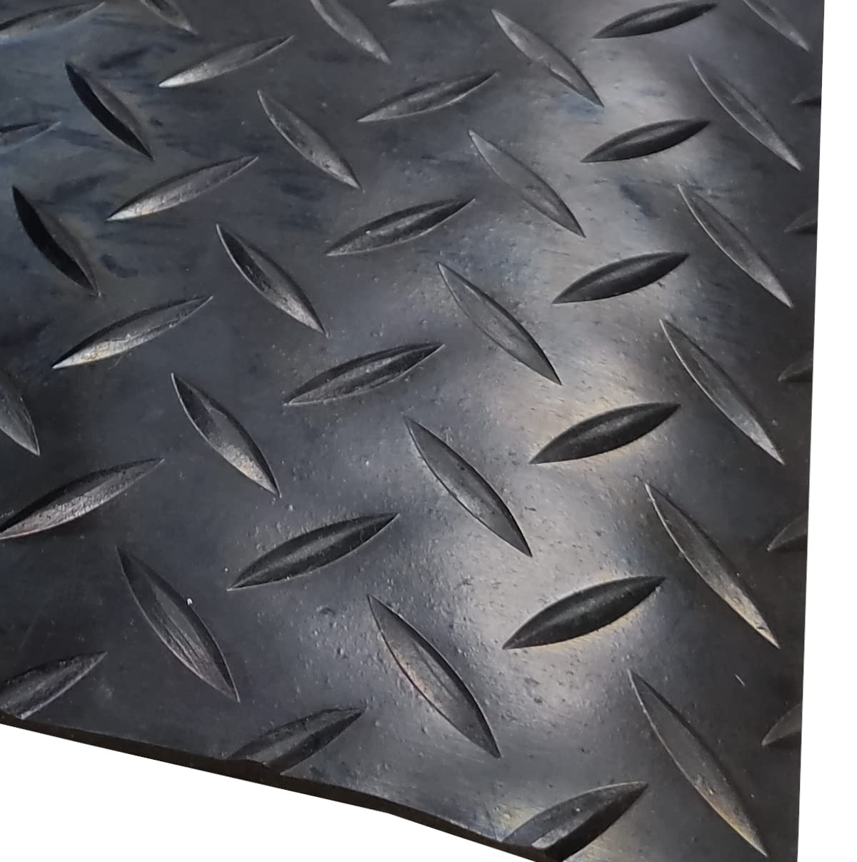 Revestimiento de Caucho Antideslizante | Suelo de Goma PVC Negro 3mm Diseño Estrias (140_x_900 CM)
