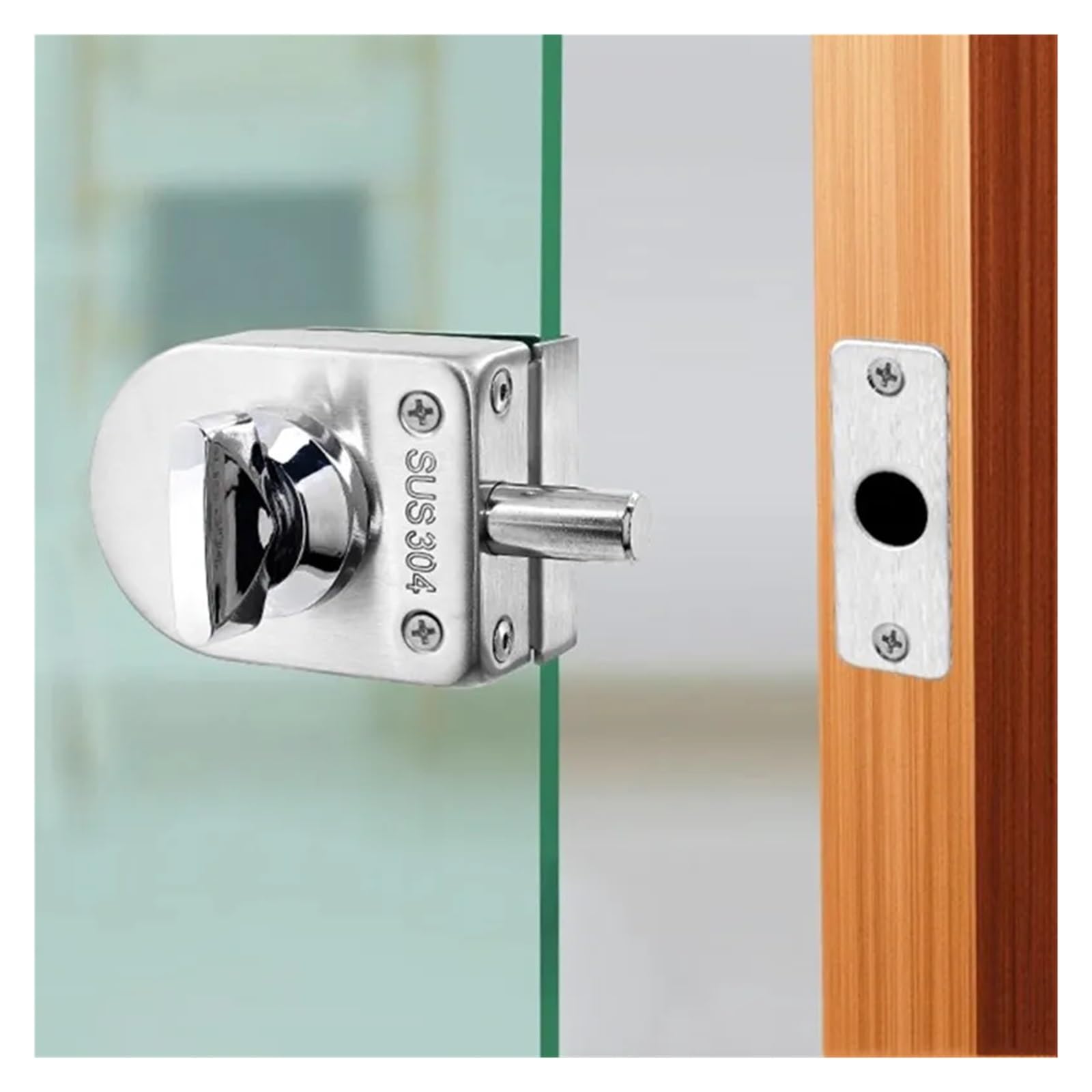Cerradura para Puerta de Cristal Pestillo de puerta corrediza vidrio