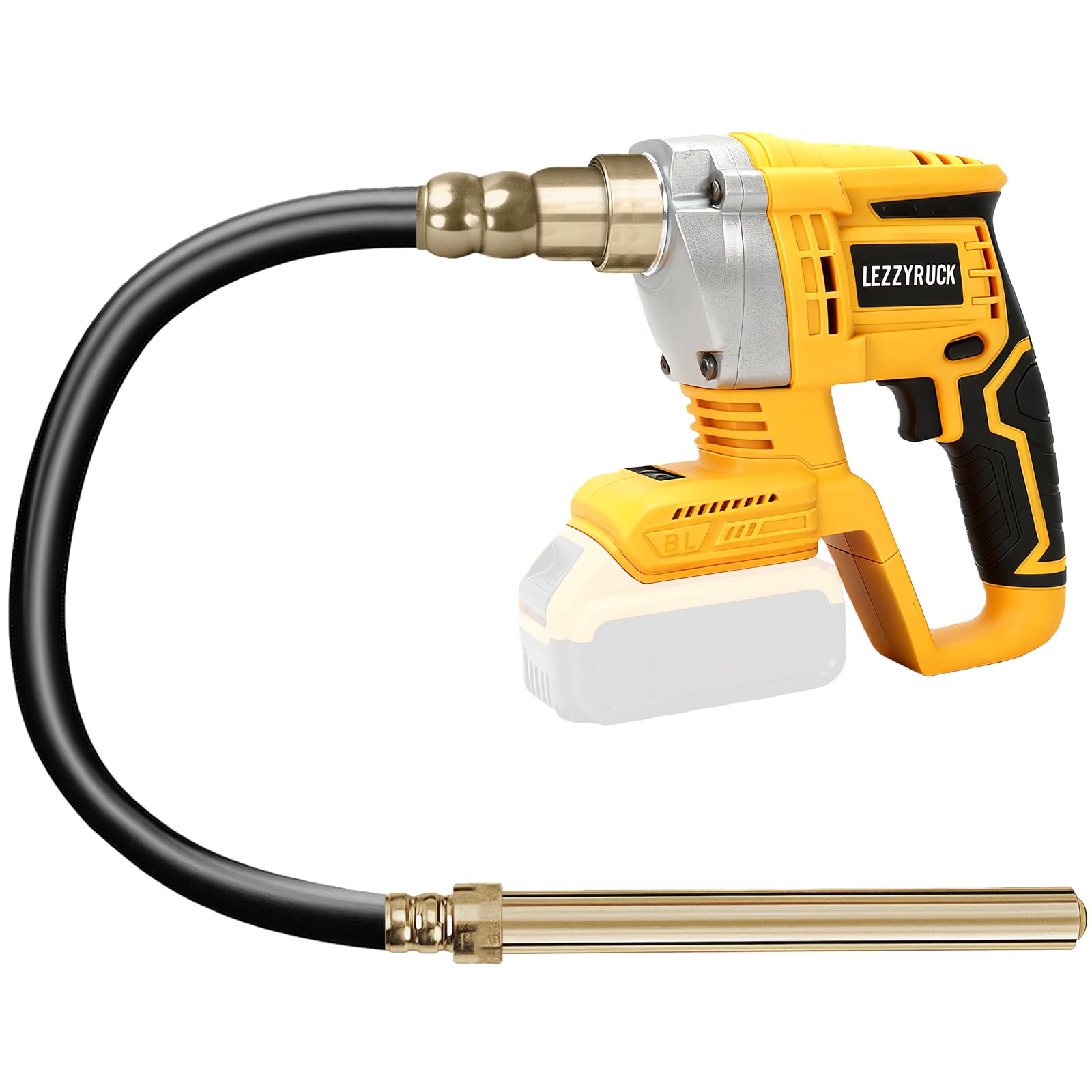 Vibrateur à béton sans balais pour batterie Dewalt 20V Max avec tige de 1m