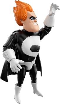 Mattel Pixar Interactables Syndrome Talking Action Figure, 7.25-in Tall Highly Posable Movie Character Toy, Interacts with Other Figures, Kids Gift Ages 3 Years & Older
