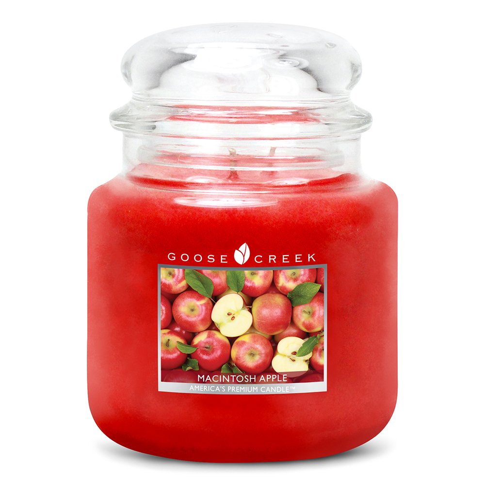 Goose Creek Candles Macintosh Apple Scented Essential Jar Candle, Top