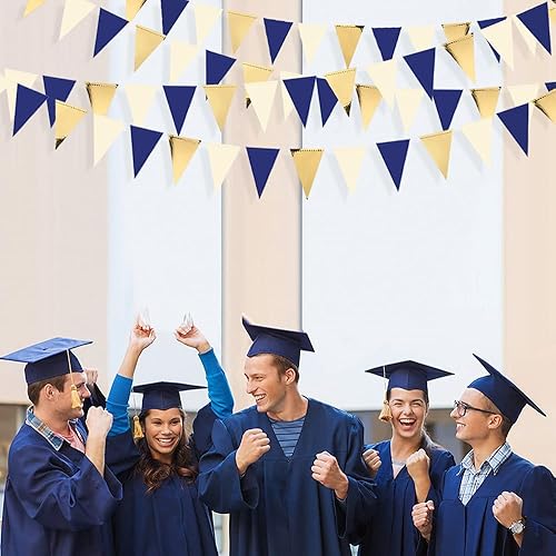 Vista 12 de Banderín de lunares rosados plateados de 30 pies, color rosa y plateado, banderines triangulares, guirnalda de banderines para baby shower, Rosa