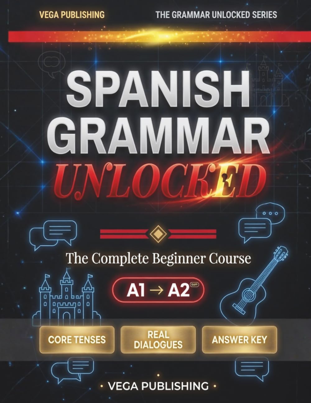 SPANISH GRAMMAR UNLOCKED: The Complete Beginner Course: From "Hola" to Conversations in 14 Chapters