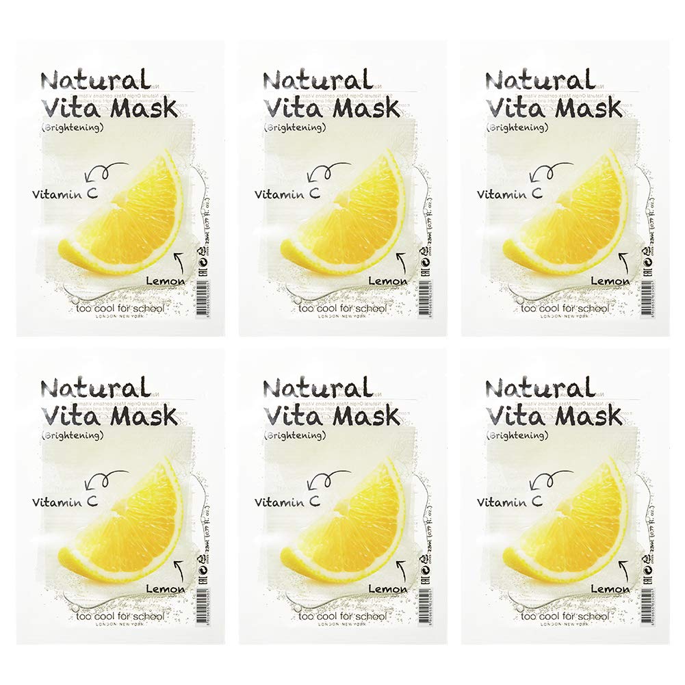 Too Cool For SchoolNatural Vita Mask Set, Brightening (Vitamin C)