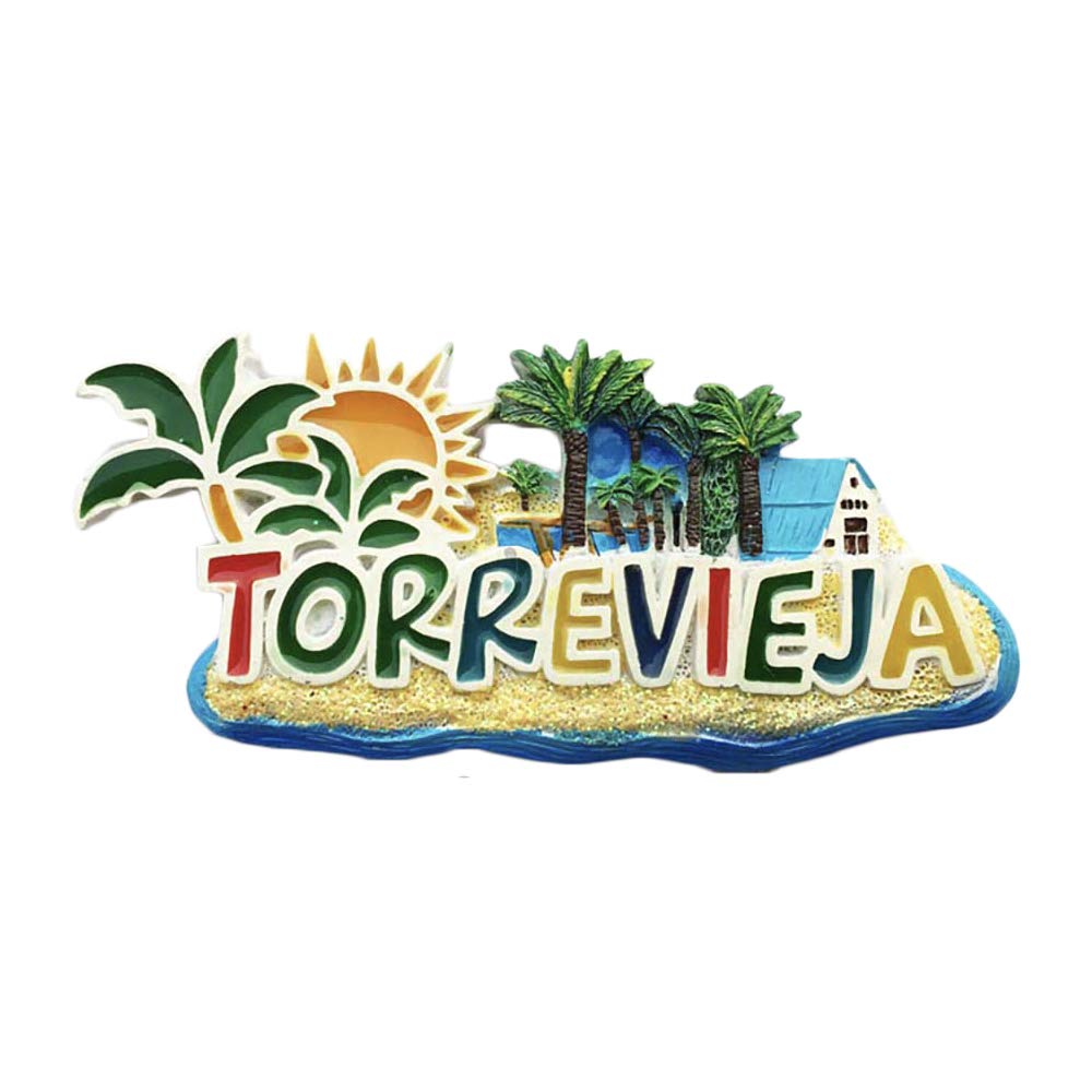 Wedarego Torrevieja1 3D Torrevieja Spain Refrigerator Fridge Magnet Tourist Souvenirs Handmade Resin Craft Magnetic Stickers Home Kitchen Decoration Travel Gift