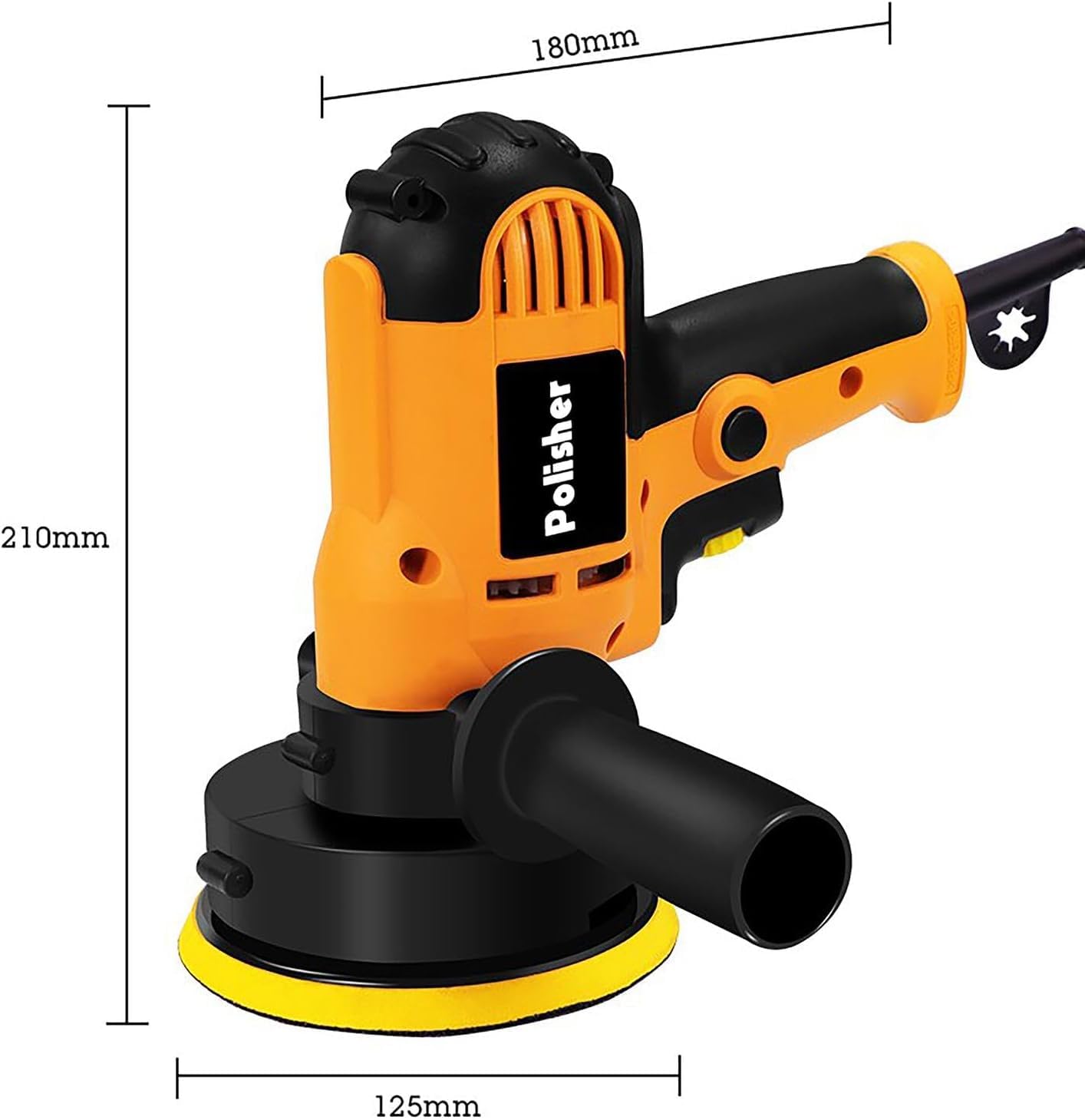 Mini lucidatrice 700 W, set di 31 lucidatrici per auto, lucidatrici eccentrici da 125 mm, smerigliatrice orbitale, velocità 600 – 3700 giri/min, per dettagli auto, barca, rimozione dei graffi