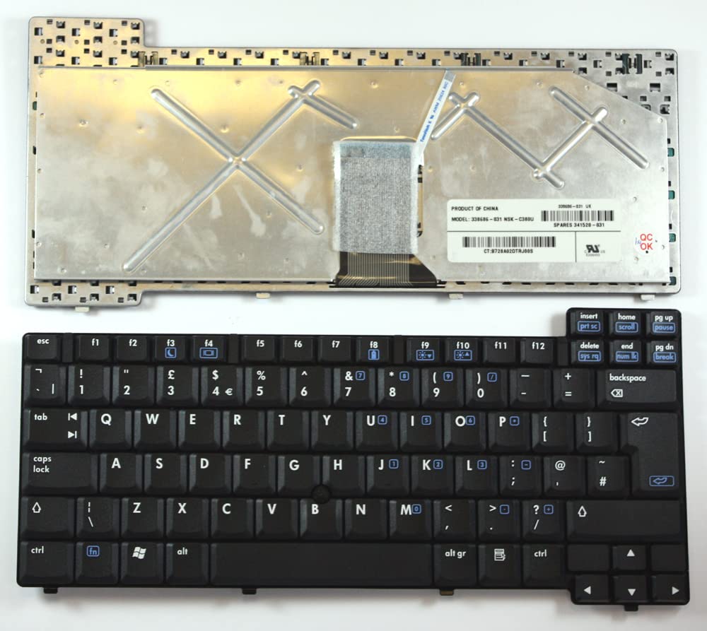 Clavier PC portable HP Compaq NC8000 avec pointeur noir
