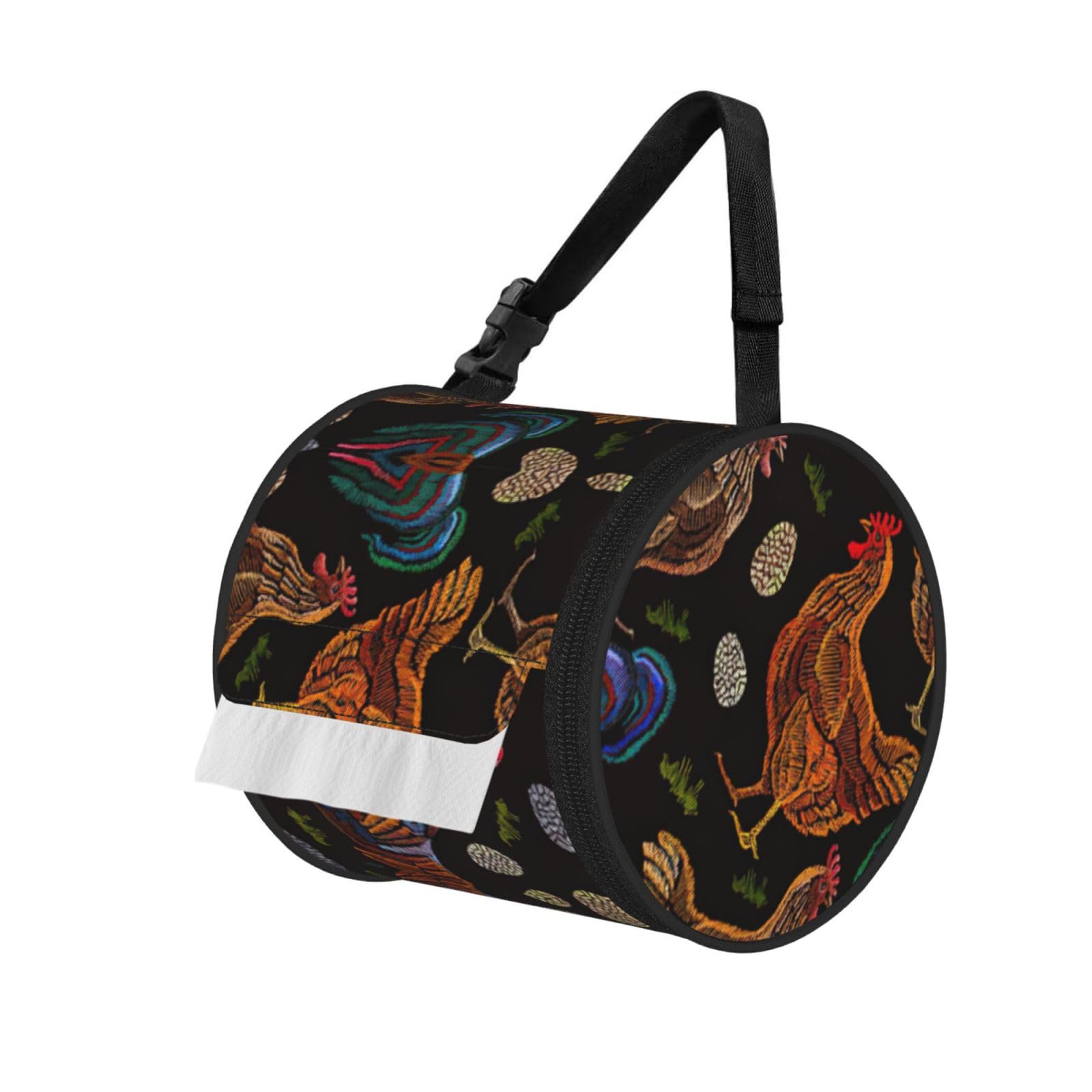Chicken Print Print Fashion Tissues Organizer Box, Hanging Tissue Holder For Purse Coins For Car Office Daily Outing