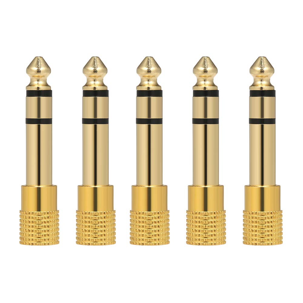 Festnight 1PC Audio Jack Adapter 6.35mm Male 3.5mm Female Stereo Jack