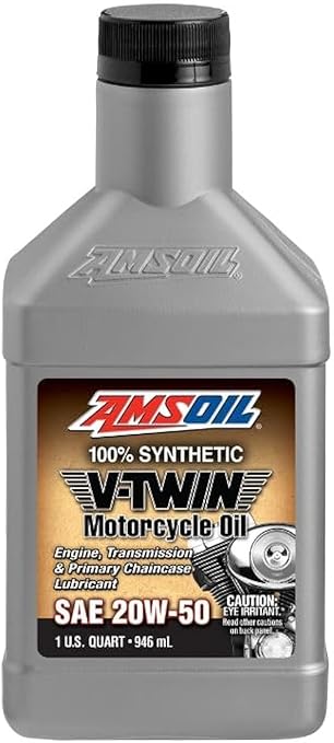 AMSOIL Full Synthetic Motorcycle Oil 20W-50 - ONE U.S. QUART, 946 ml