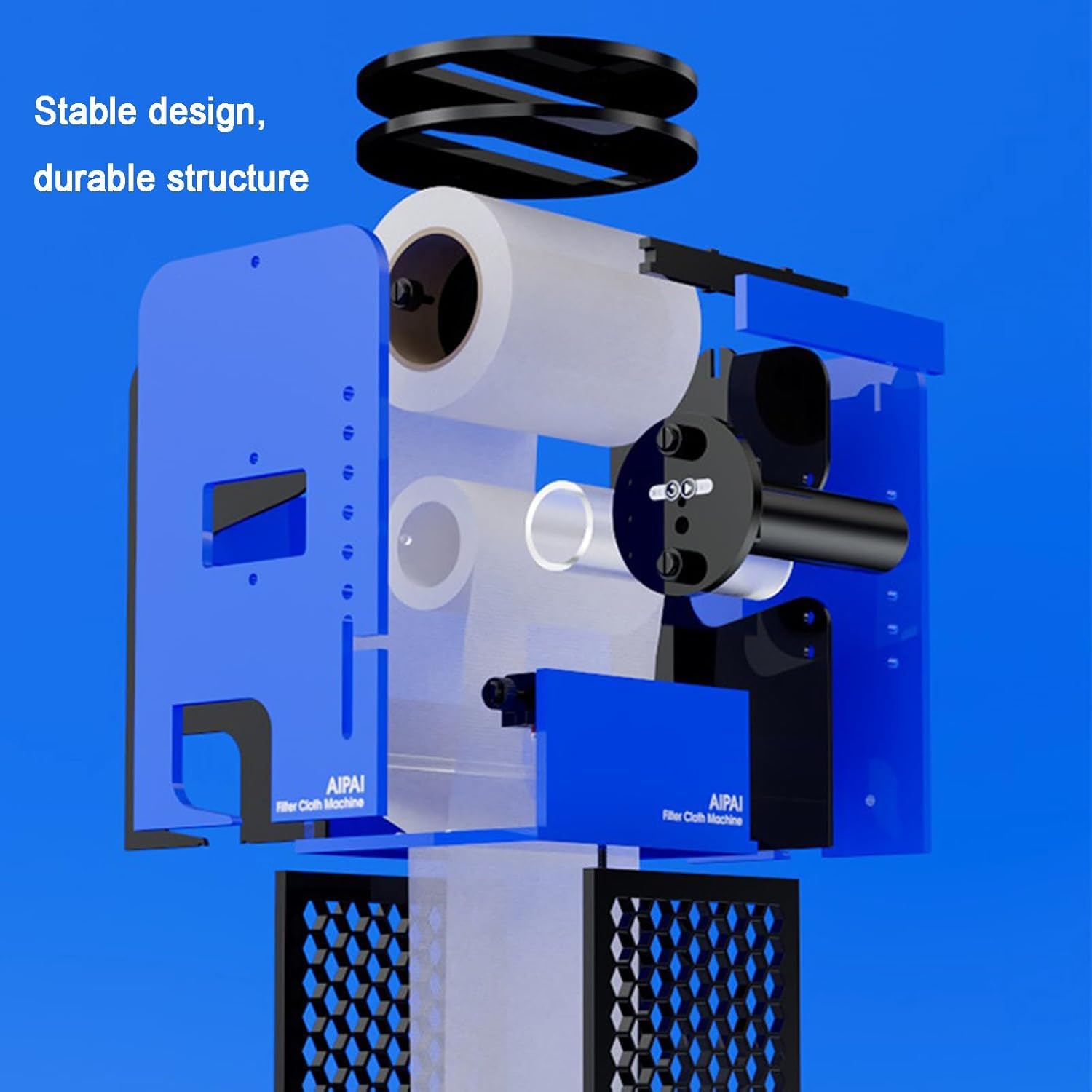 Filtro automático de Rodillos para Acuario, Filtro Inteligente de Fieltro, Sensor de Nivel de líquido, instalación Colgante para Tanque de Agua de mar de 4800 L.