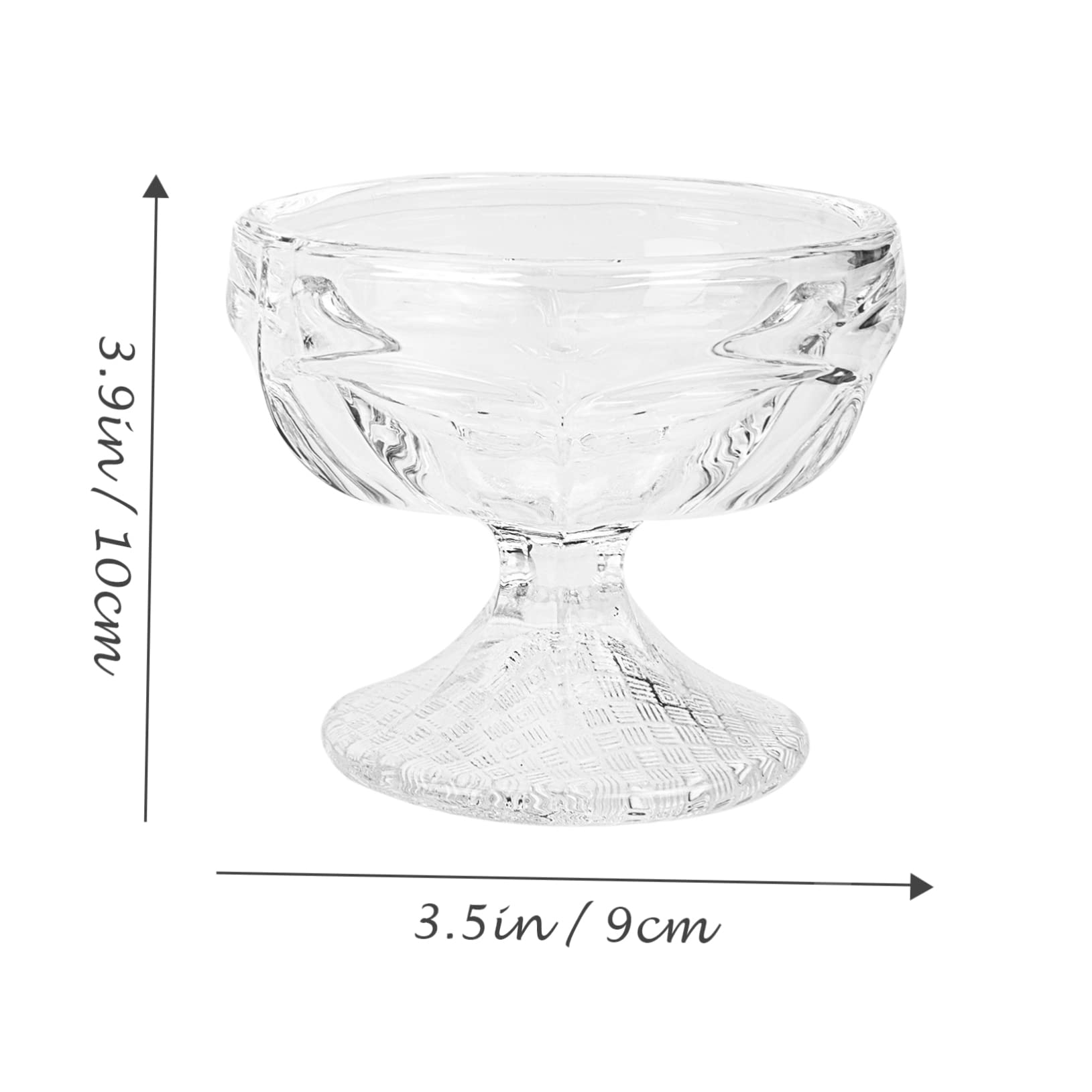 COLLBATH 2pcs Crystal Dessert Bowl Transparent Ice Cream Cups Small Dessert Cups Pudding Cups Footed Dessert Bowls Dessert Cups with Lids Trifle Bowl Sundae Cups Cup Glass
