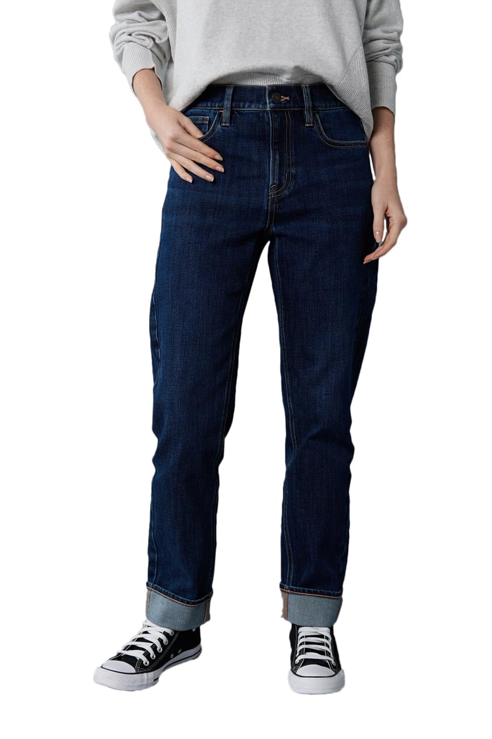 american eagle Women Navy Super High Rise Ankle Straight Jeans-picture-24