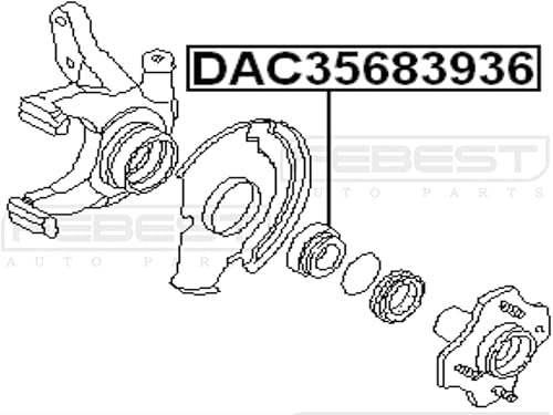 Miniatura 2 de 4021041B00 - Cojinete de rueda delantera (35X68X39X36) para Nissan - Febest