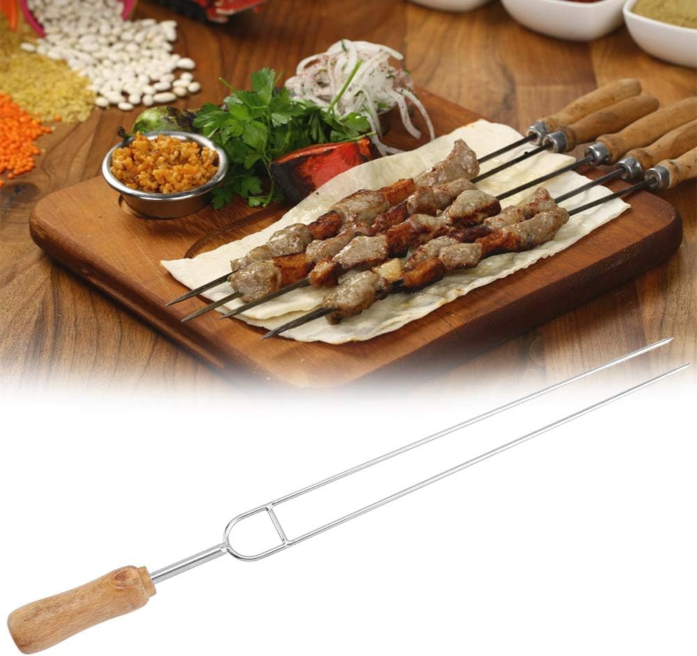 Agatige 6Pcs Stainless Steel Kebab Skewers - Image 4