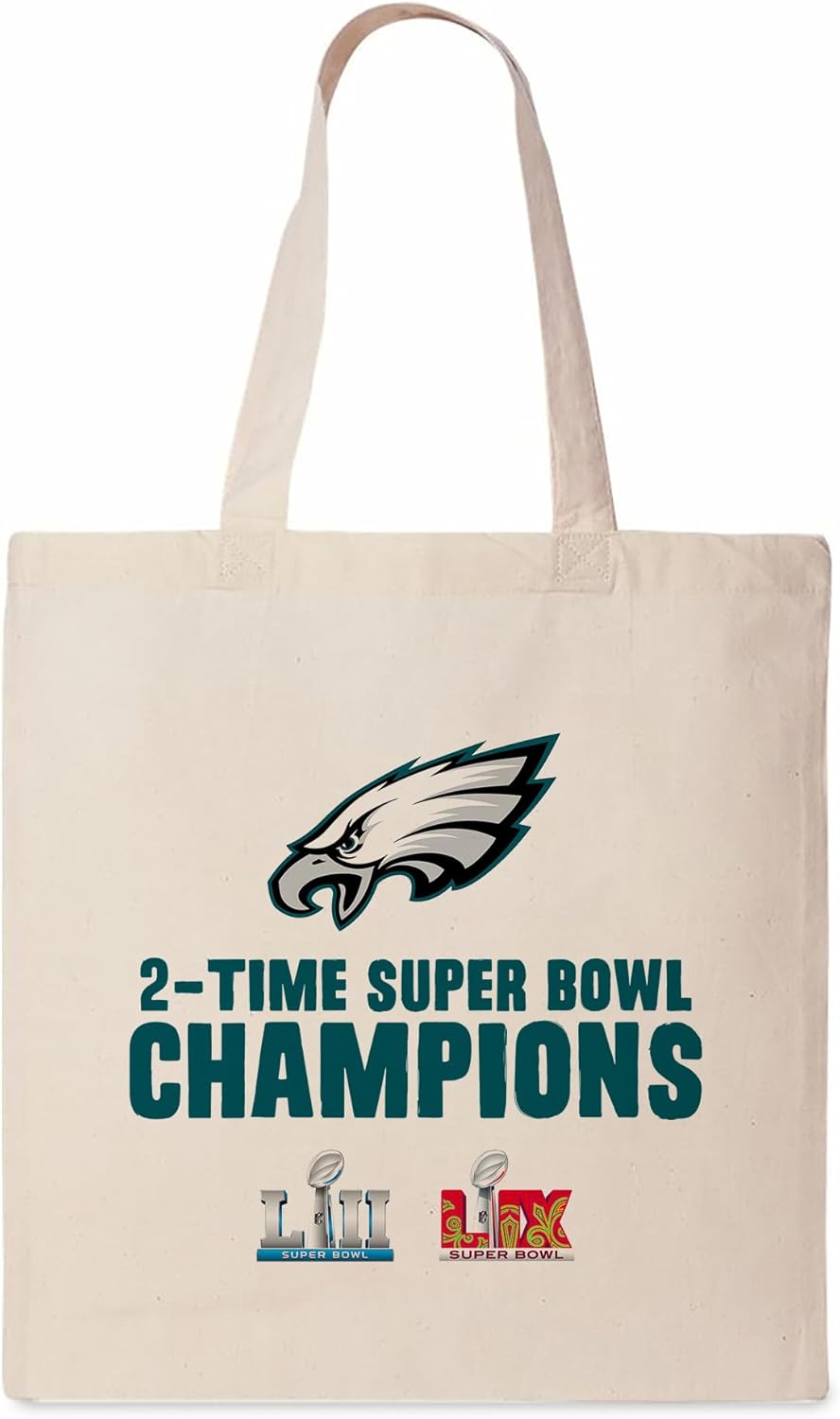 Northwest NFL Philadelphia Eagles 2025 Super Bowl LIX Multi Champ Overtime Canvas Tote 14X15 Inches