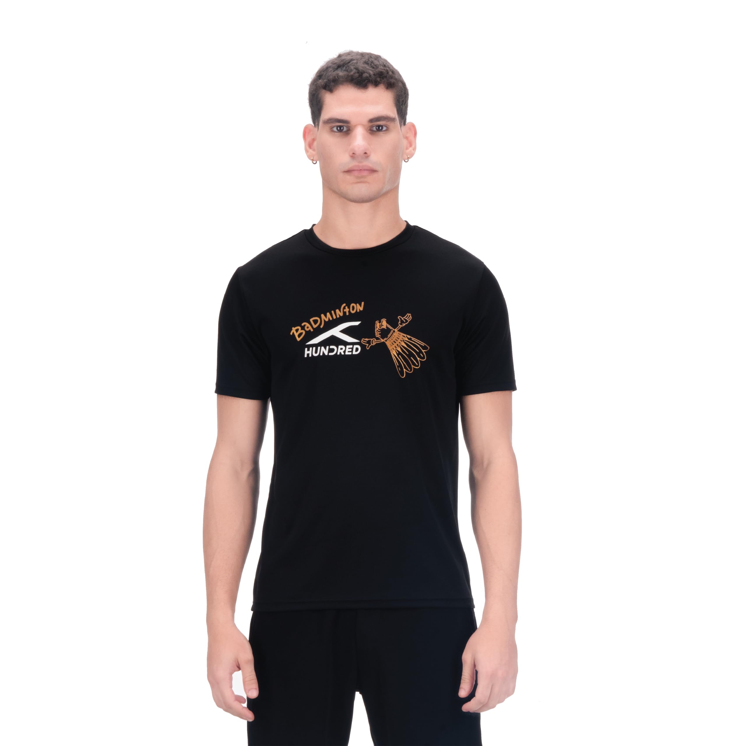 HNDRD Unisex Court King T-Shirt |Moisture Transfer | Rapid-Dry | Temperature Control | Air-Dry Tech |Badminton | Football |Pickleball | Running |All Sports and Fitness-image-39
