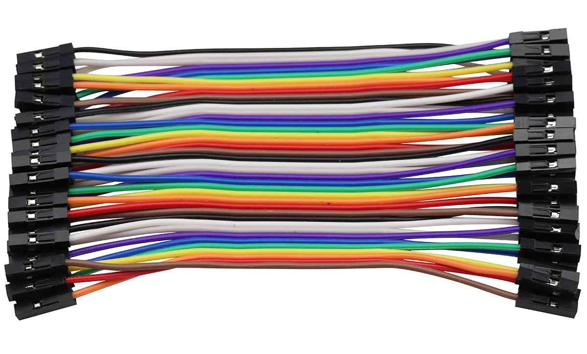 120P 10CM 40pin Cavo di collegamento del ponticello Set di maglioni (Da maschio a femmina, da maschio a maschio, da femmina a femmina), 20PCS Single Row Header 40pin 2.54mm PCB Header