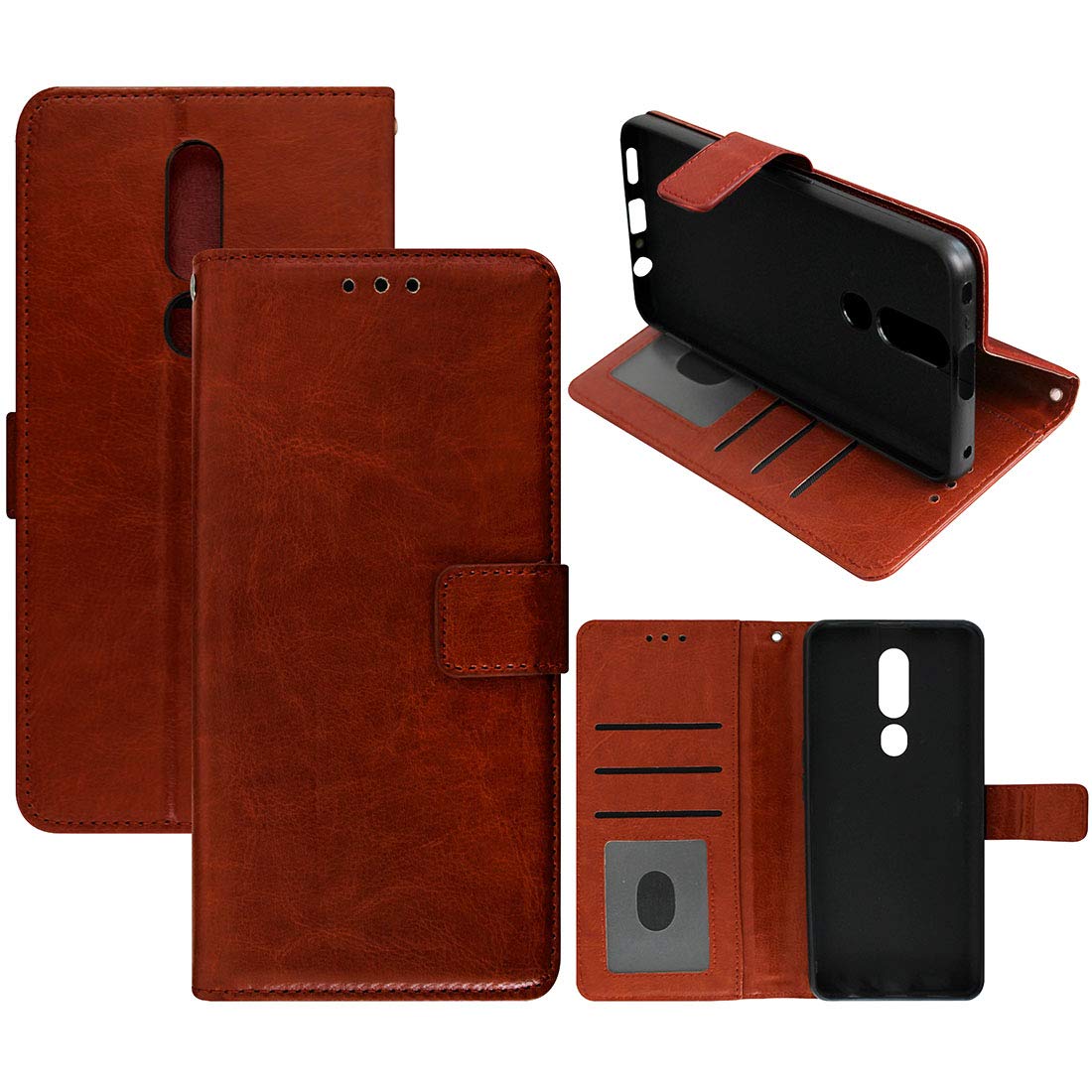 Casotec Flip Cover for Oppo F11 Pro | Premium Leather Finish | Inbuilt Pockets & Stand | Flip Case for Oppo F11 Pro (Brown) (B07TS3BKV2) Amazon Price History, Amazon Price Tracker