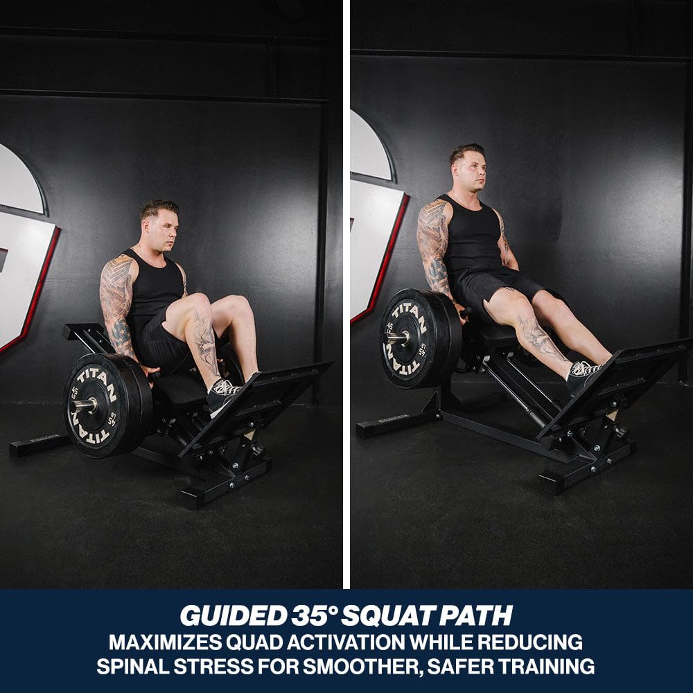 Amazon.co.jp: Titan Fitness プレート搭載リニアハックスクワット