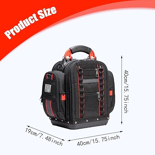 Miniatura 5 de Tool Bag Box Organizer with Pockets,Oxford Carrier with Carry Handle Storage for Mechanics Carpenters Wrench Motorcycle