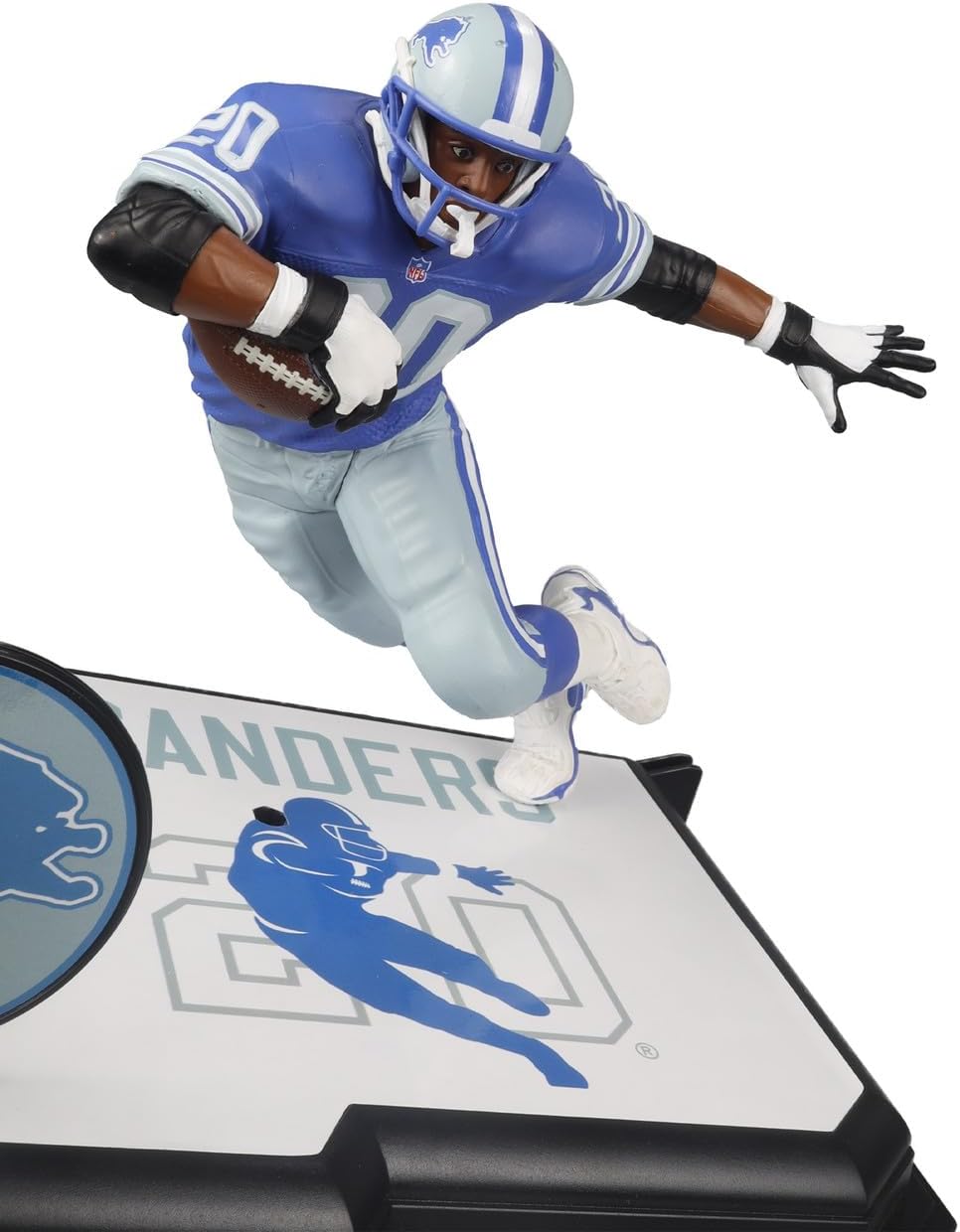 McFarlane Barry Sanders (Detroit Lions) (Blue) (Gold Label) NFL 7" Posed Figure