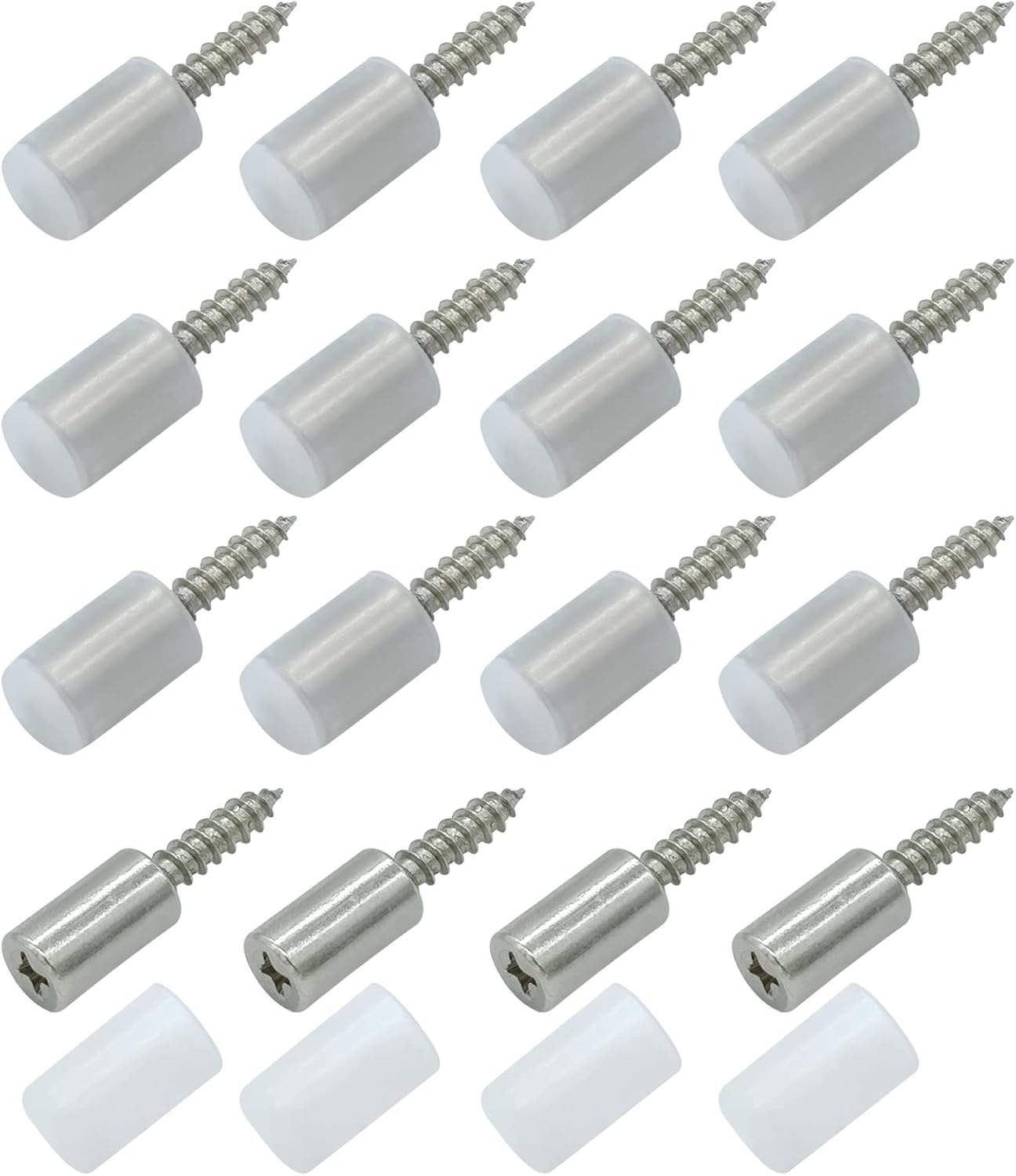 16 Pcs Shelf Bracket Screws Pegs with NonSlip Sleeve,NonPunching Clapboard Holder