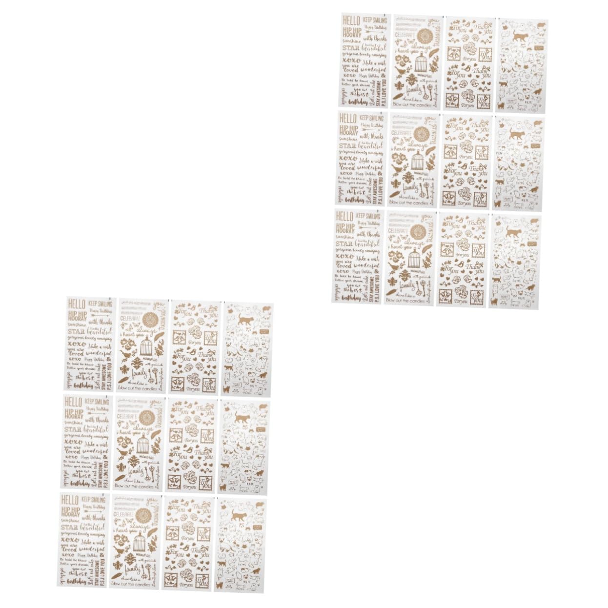 Piezas Etiqueta engomada de cristal epoxi Pegatinas de arte artesanal pegatinas claras stickers personalizados stickers infantiles letras pegatinas decoración de oro el plastico
