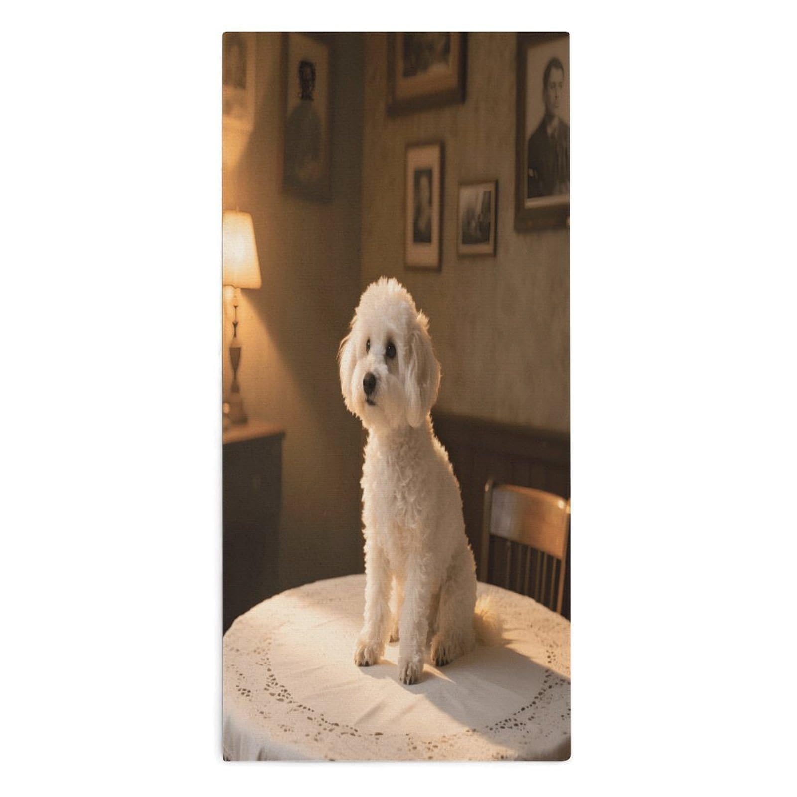 YUXBVKRS Bichon Frise at Home Hand Towels for Bathroom 14x29 Inch