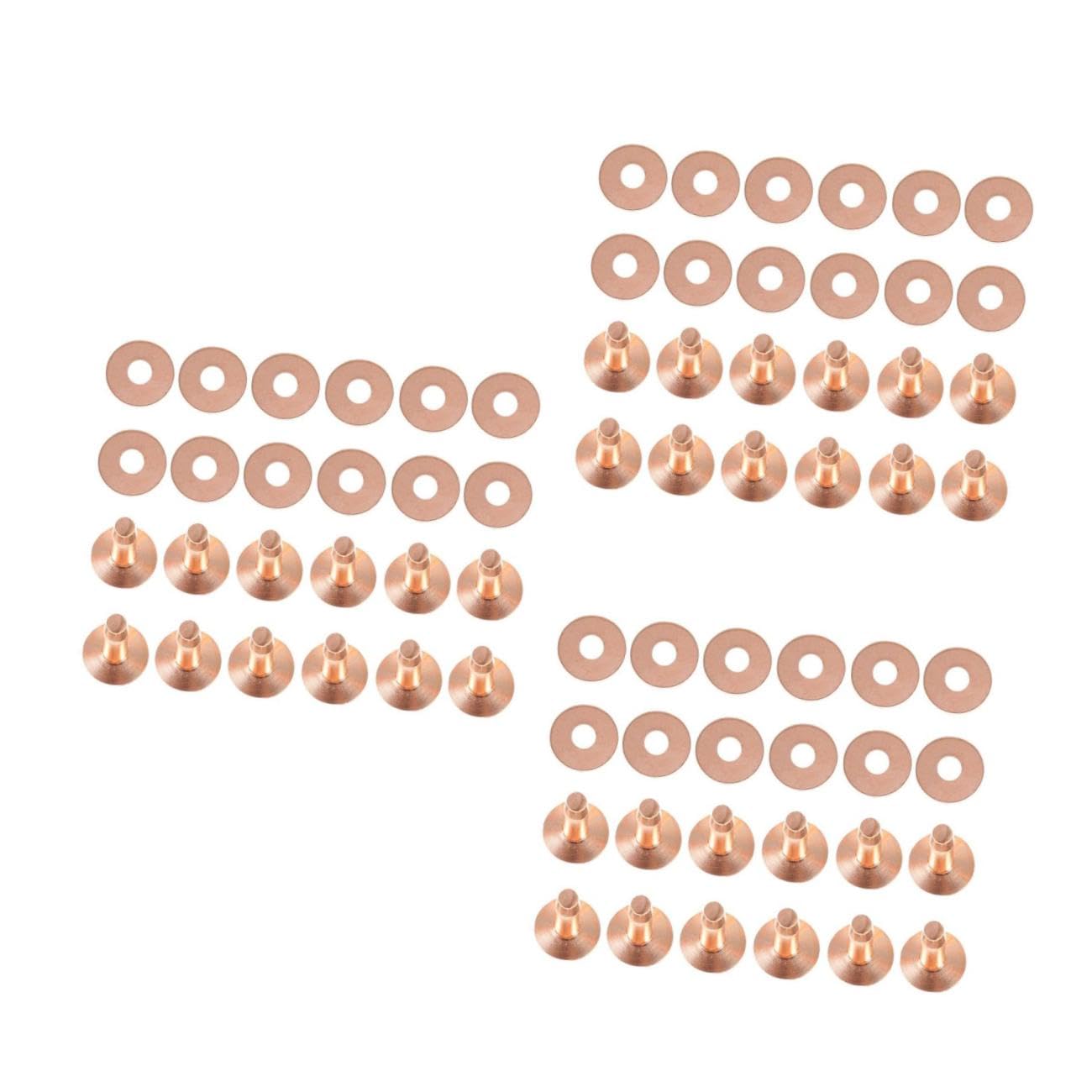 NUOBESTY 150juegos Remaches Metálicos Tubulares Para Cuero Kit De Accesorios Para Bolsos y Muebles Alta Durabilidad y Resistencia Para Reparaciones y Decoraciones De Piel