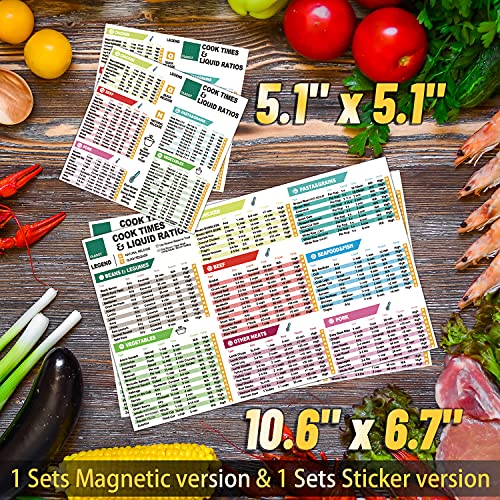 Instant Pot Cheat Sheet Magnet Set- Instant Pot Accessories Quick Reference Guide Magnets- Healthy Handy Kitchen Recipe… - Image 3