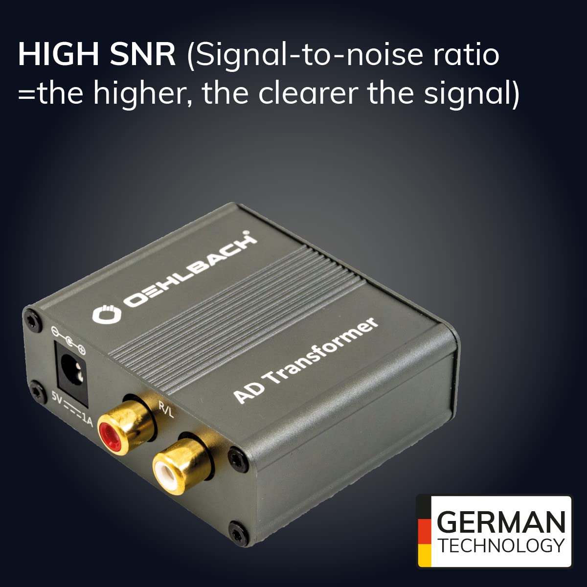 OEHLBACH AD Transformer - Convertisseur de Signal Audio Stéréo Analogique vers Digital Converter (RCA vers RCA coaxial