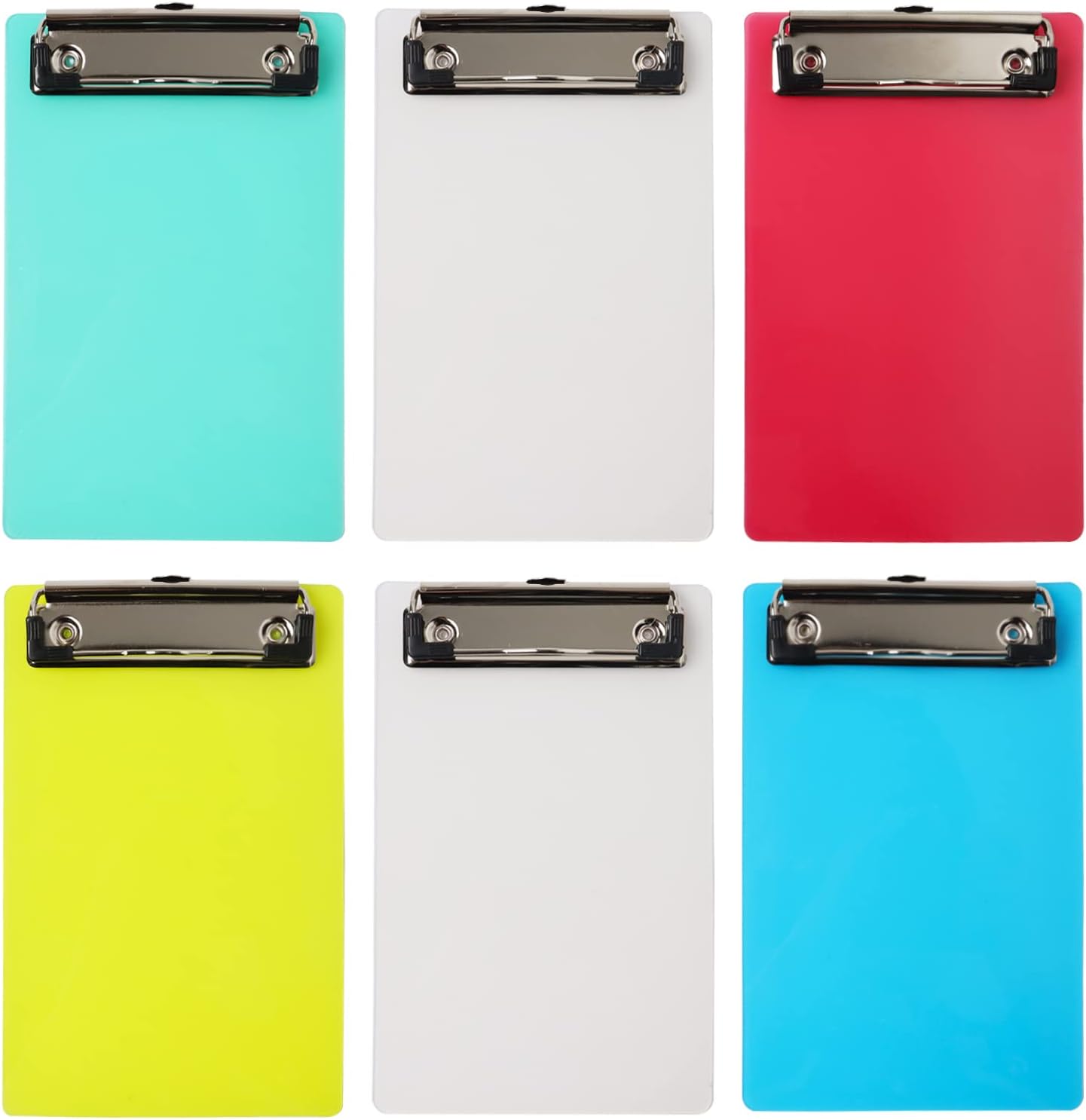 Yzzsjc 6Pcs Mini Clipboards A6 Plastic Colorful Clipboard 4