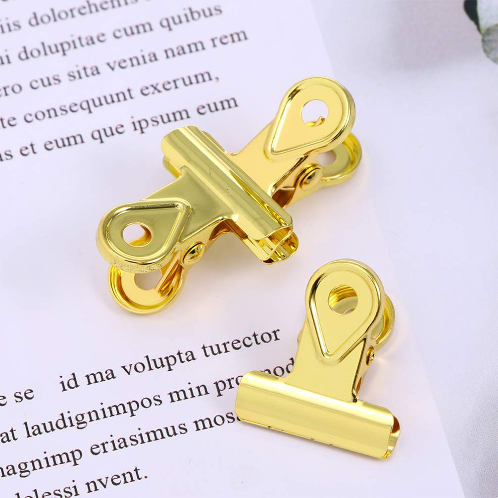 10 szt. klipsów Bulldog, do segregatorów, zacisków, metalowych spinaczy torebek na żywność, artykułów biurowych i szkolnych