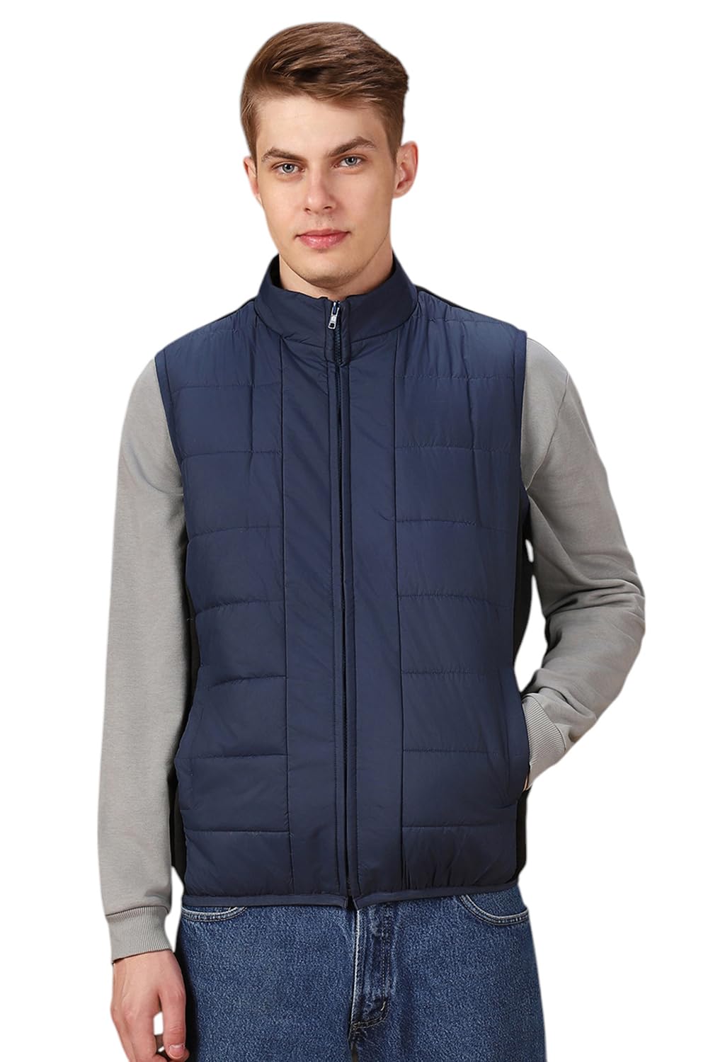 dennis lingo Men Solid Polyester Regular Fit Sleeveless Gilet Jacket-picture-22