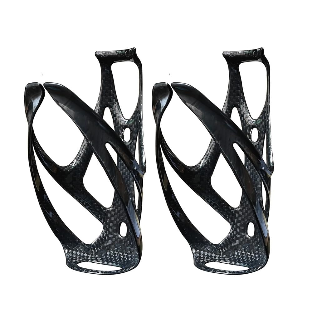 YATINGZHANG Bike Bottle Holder 3K/UD Carbon Fiber Road Bike Bicycle Reliable Cycling MTB Drink Water Bottle Holder Cage Rack Accessories(UD gloss 2PCS)