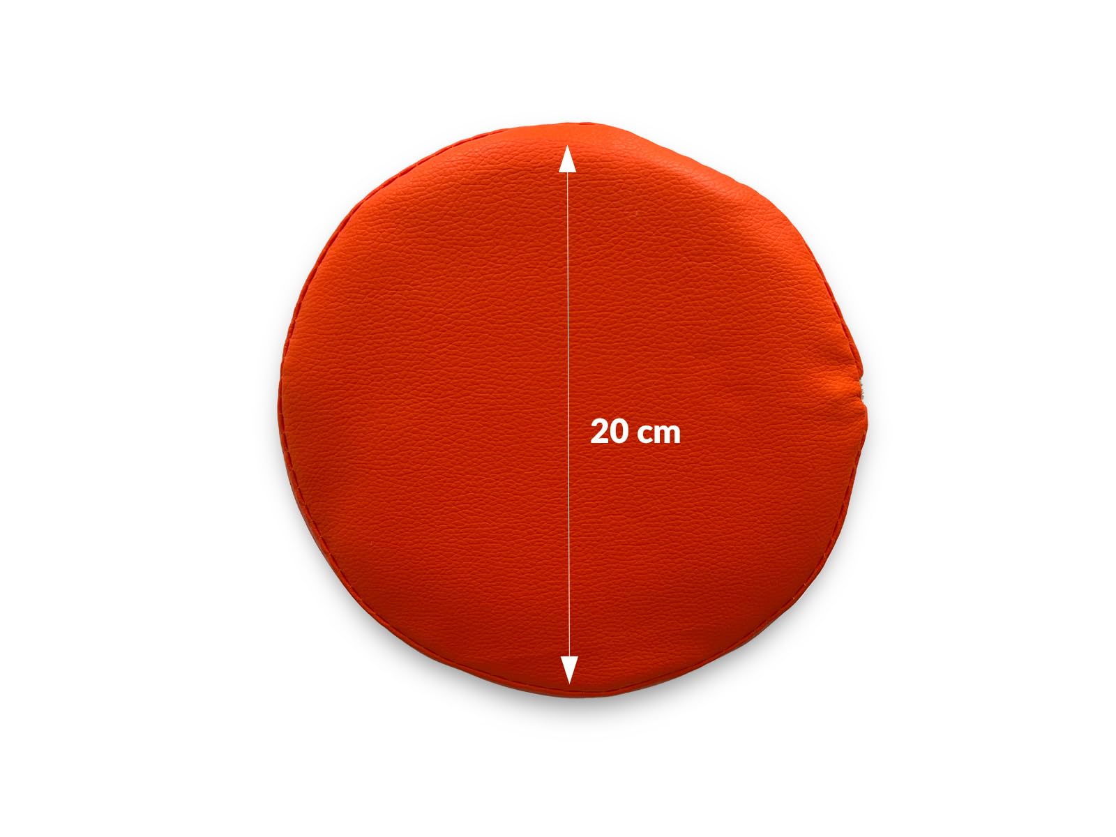 QUIRUMED Cojín Rodillo, 55 x 20 cm, color Naranja, Polipiel, Ergonómico, Relleno de espuma, para Yoga, para Fitness, para Masaje