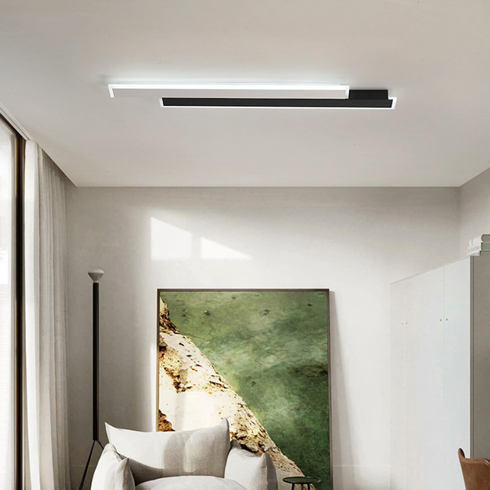 Plafonnier LED 3 températures de couleur en aluminium - 8