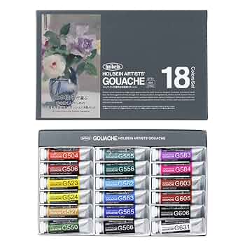 ホルベイン 不透明　水彩絵具 ガッシュ 15ml 不透明水彩絵具〈ガッシュ〉 15ml G741 基本色5色セット