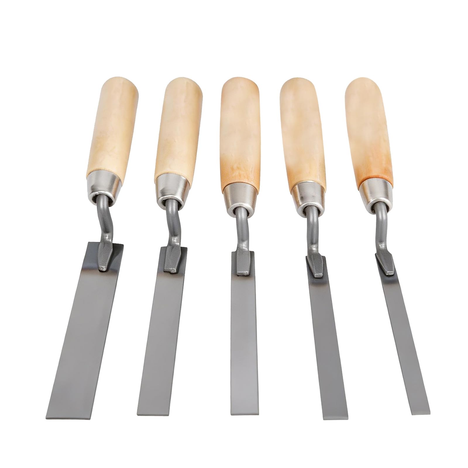 xoqoiuo 5pcs Pointing Trowel Set, Wall Crack Pointing Tool, Brick Trowel Cement Tool Thin Tiling Trowels for Tile Grout Lines, Tiling Tools for Masonry Work