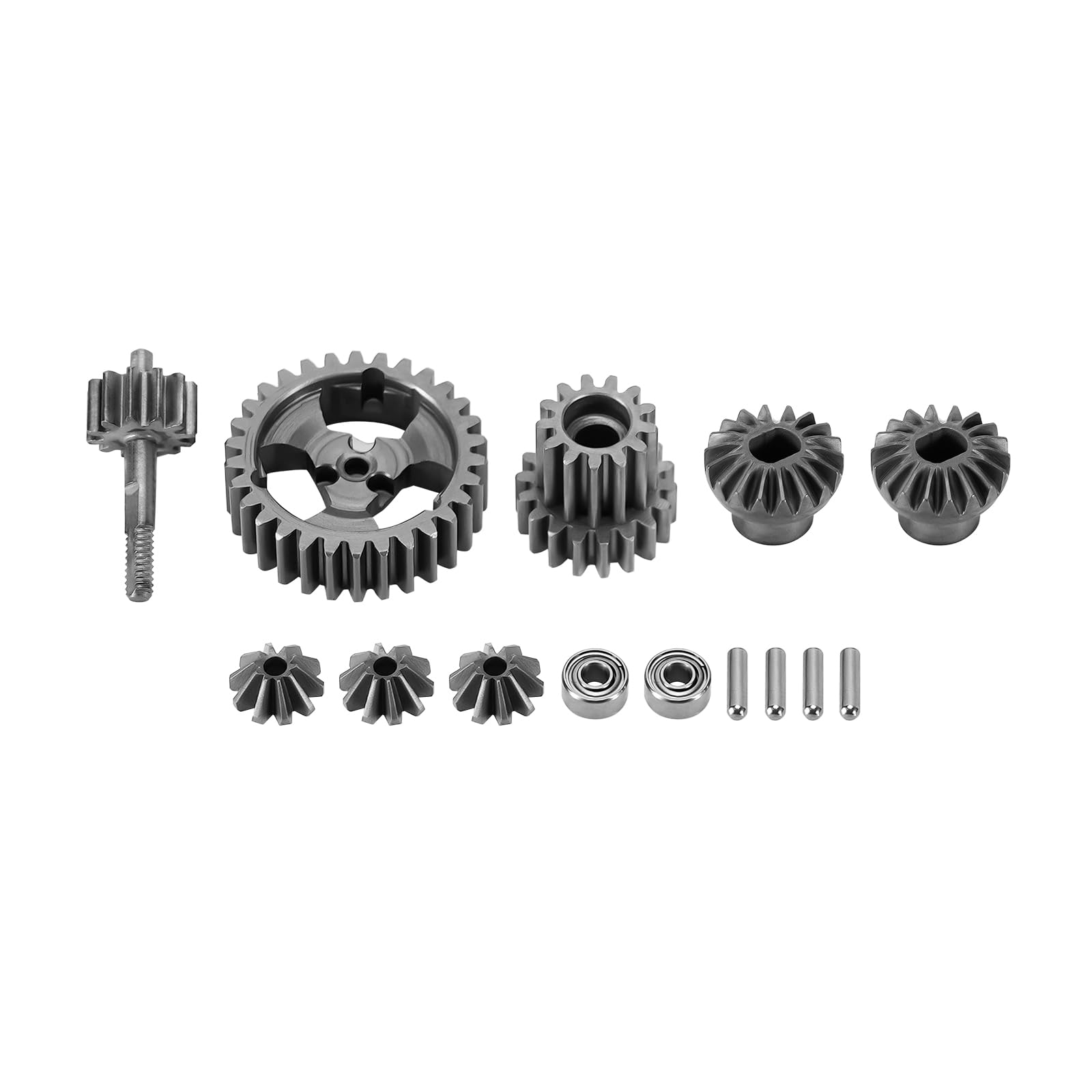 INJORA Stainless Steel Transmission Gear Set for 1/24 Buggy Losi Micro-B Upgrade