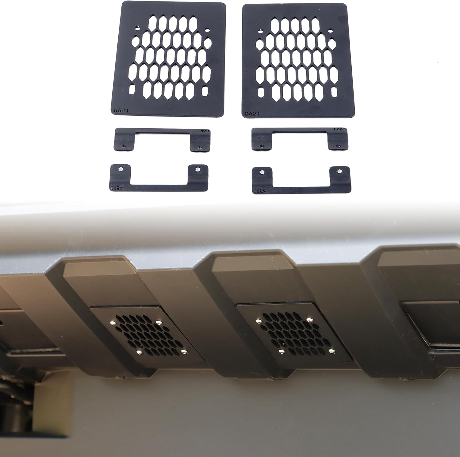 Daeiclru Front Bumper Lower Air Intake Air Vent Cover Compatible with Toyota Tacoma 2024 2025, Front Grill Mesh Insert Air Inlet Vent Trim Exterior Protection Accessories (Black)