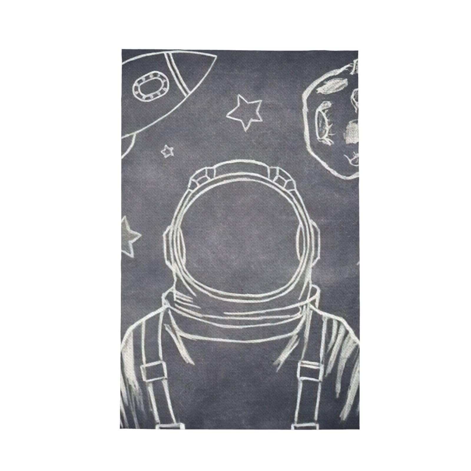 CKGODGF Planets And Astronaut Galaxy Print Absorbent Waffle Dishcloths,Kitchen Towels With Hanging Loops,Tea Towels.