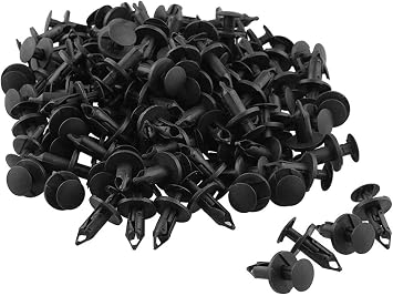 AHOMASH 8mm5/16" Hole Plastic Rivets Fastener Push Clips for Car Auto Fender Bumper Body Panels, 120Pcs
