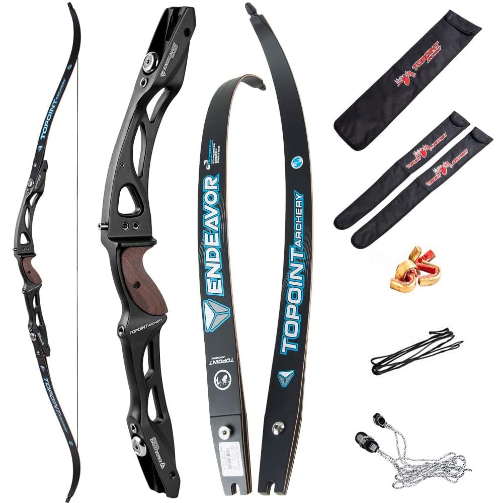 SHARROW 18-44lbs Archery Recurve Bow ILF Bow Riser and Limbs 66/68/70 Inch Aluminum Riser Takedown Recurve Bow for Athletic Competition (66"/36lbs, Black)