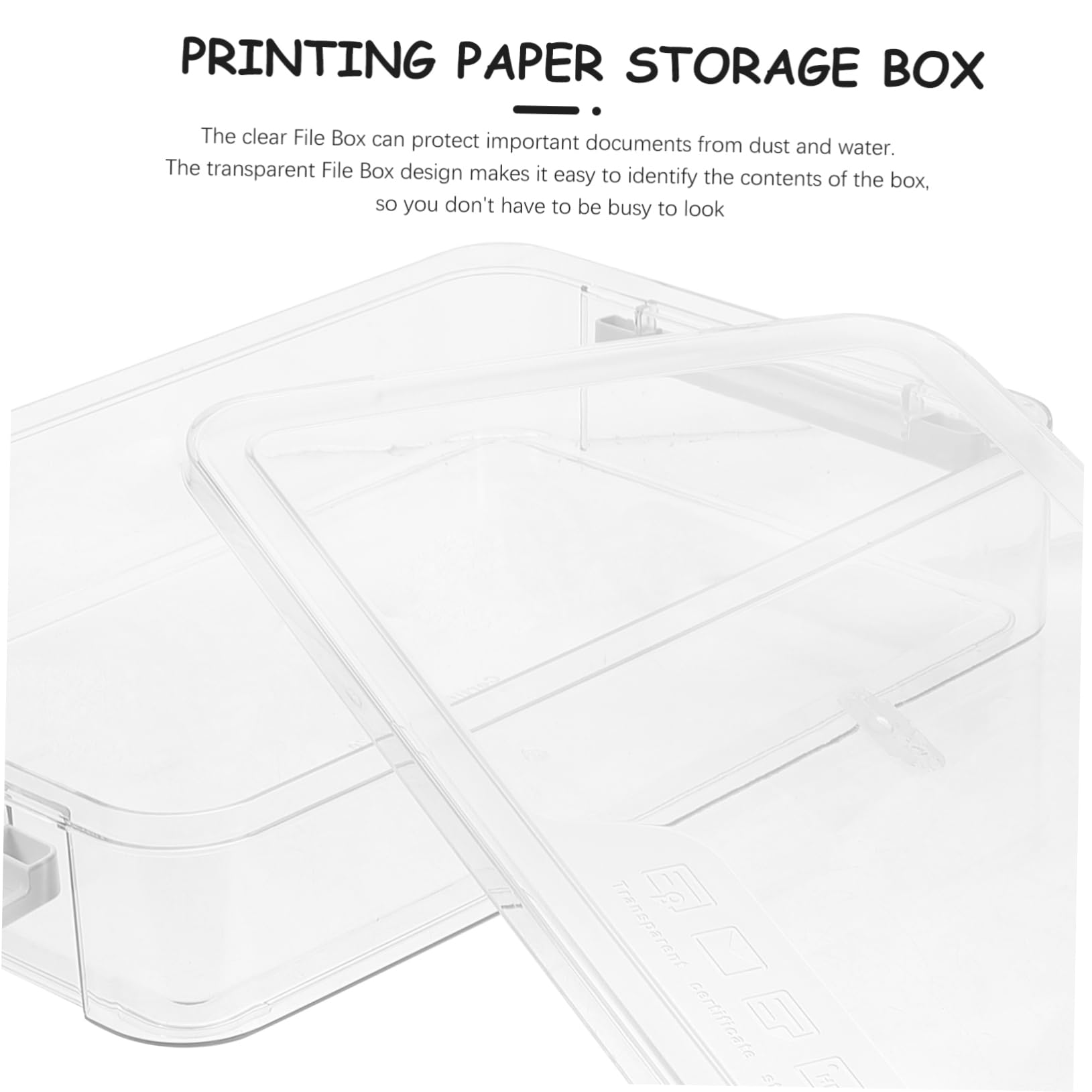 MAGICLULU Weiße Stapelbare A4 Dokumentenbox aus Pet und Abs für Büro | Transparentes Design, Schreibttischtaugliche Ablage für Schule und Haushalt, Verschleißfest Verarbeitet